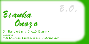 bianka onozo business card